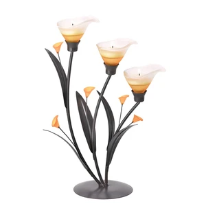 (image for) 38947 - Amber Lilies Tealight Holder