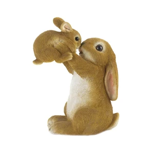 (image for) 10018803 - Mom/Baby Rabbit Figurine
