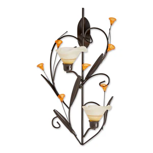 Amber Lillies Wall Sconce