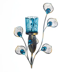 Peacock Inspired Sconce