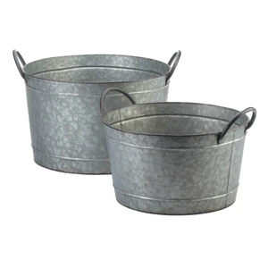 Galvanized Bucket Planters