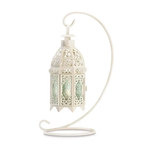 (image for) 37439 - White Candle Lantern/Stand
