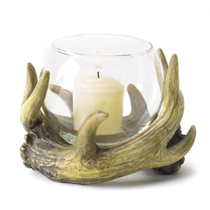 (image for) 38444 - Rustic Antler Candleholder - Click Image to Close