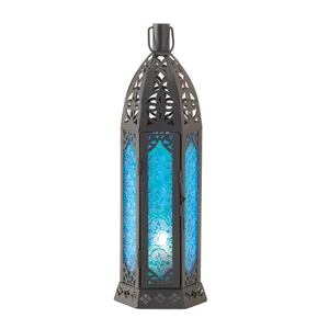(image for) 15245 - Blue Candle Lantern - Click Image to Close