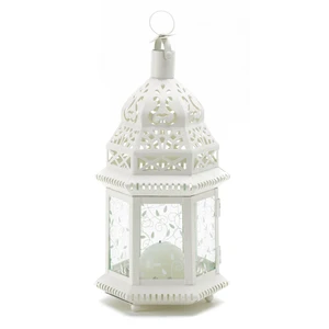 (image for) 38465 - White Moroccan Lantern - Click Image to Close