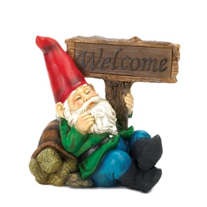 Sleeping Gnome Solar Statue