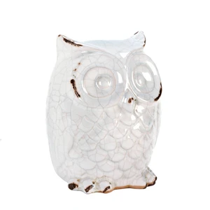 10015684 Distressed Owl Figurine