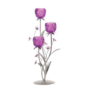 10015950 Fucsia Blooms Candleholder