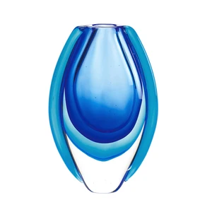 Azure Blue Glass Vase