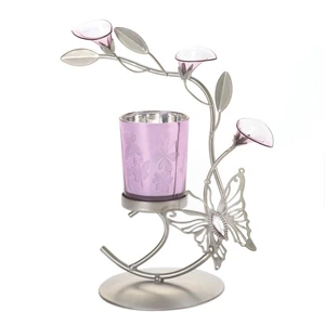 (image for) 10016360 - Butterfly Lily Candleholder - Click Image to Close