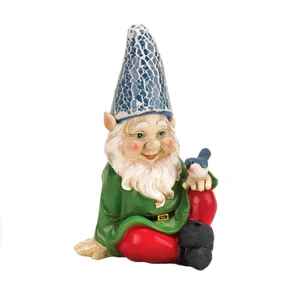 (image for) 10016215 - Cheery Gnome Solar Statue