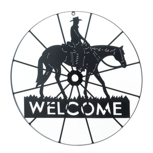 10017314 Cowboy Welcome Sign