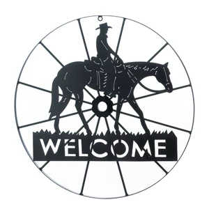 (image for) 10017314 - Cowboy Welcome Wheel - Click Image to Close