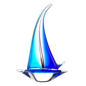 Glass Sailboat Statue