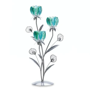 (image for) 10017547 - Peacock Bloom Candleholder - Click Image to Close