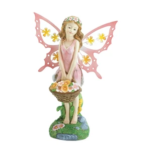 Solar Pink Fairy Garden Decor