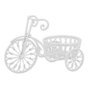 White Bicycle Planter