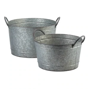 (image for) 10018859 - Galvanized Bucket Planters (S2) - Click Image to Close