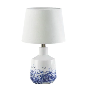 (image for) 10018919 - White/Blue Splash Lamp - Click Image to Close