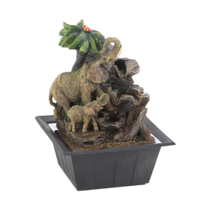 (image for) 10018937 - Elephant Family Tabletop Fountain - Click Image to Close