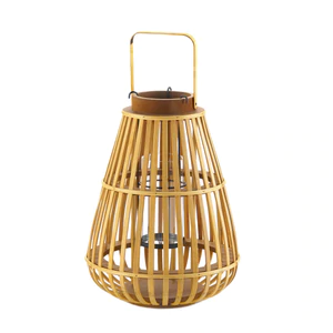 (image for) 10018938 - Large Slat Wood Lantern - Click Image to Close