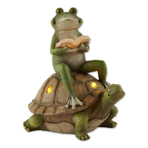 10018964 Frog/Turtle Solar Statue