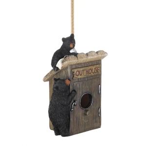 (image for) 10018985 - Bear/Outhouse Birdhouse - Click Image to Close