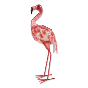 Solar Flamingo Statue
