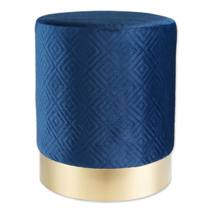 Blue Velvet Stool