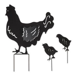 Chicken Family Garden Stake