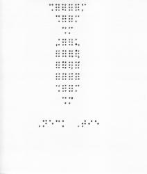 Braille Neck Tie (Straight Line)